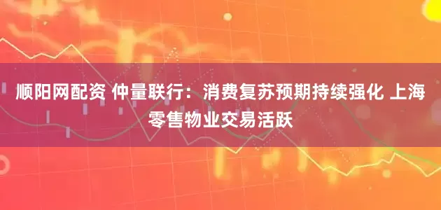 顺阳网配资 仲量联行：消费复苏预期持续强化 上海零售物业交易活跃